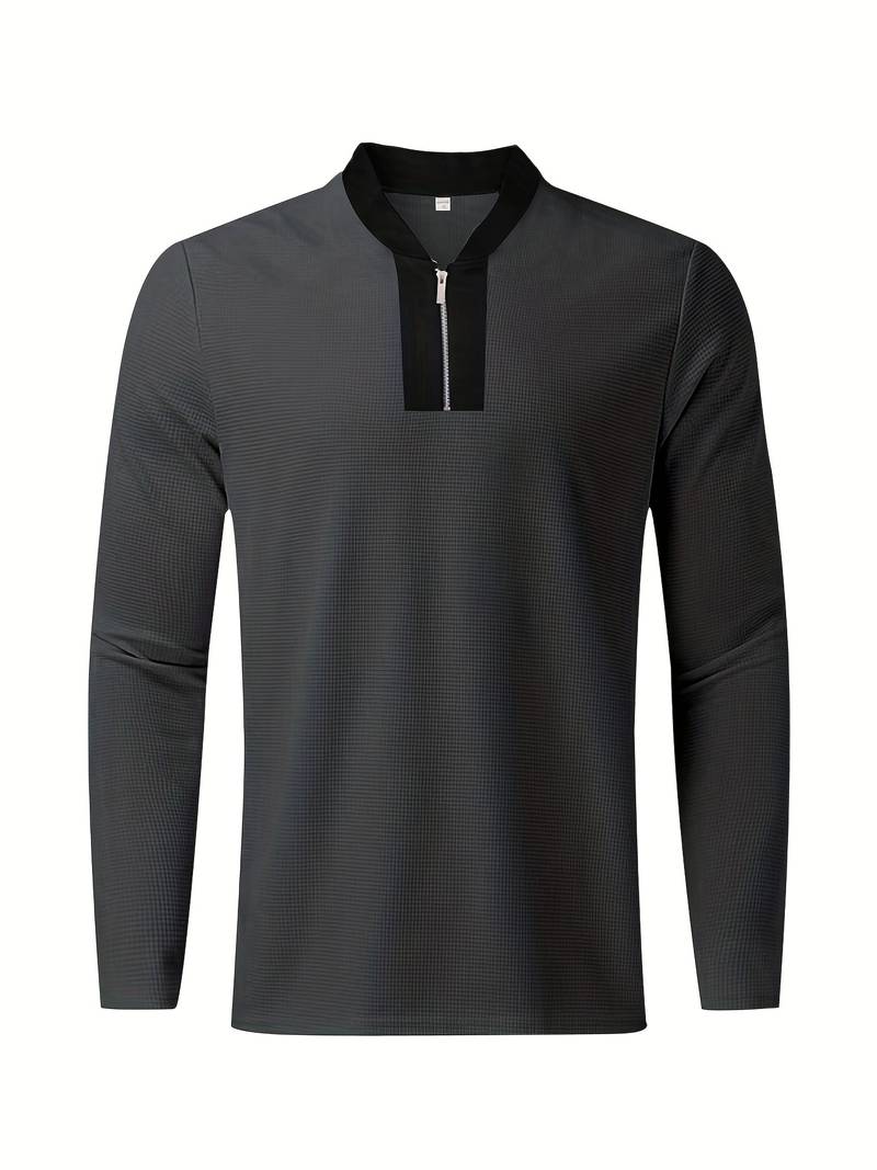 Zweiteiliges Herren Outfit Set – Modisches Freizeit- & Trainingsanzug Set mit Stehkragen