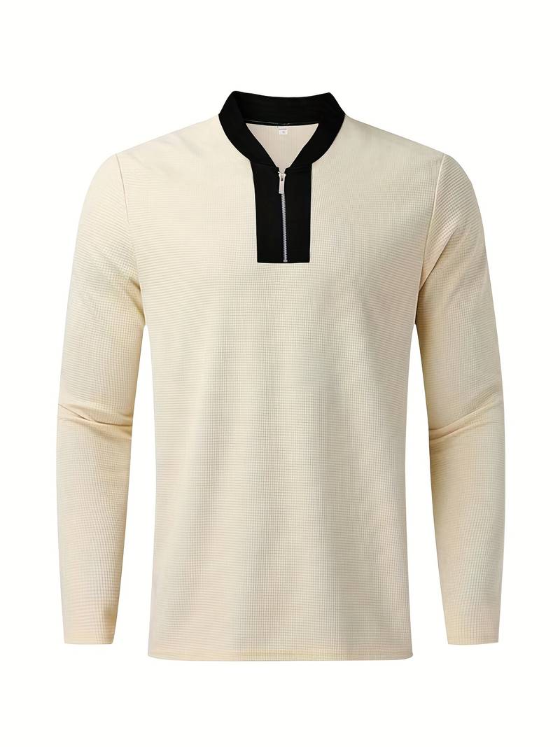 Zweiteiliges Herren Outfit Set – Modisches Freizeit- & Trainingsanzug Set mit Stehkragen