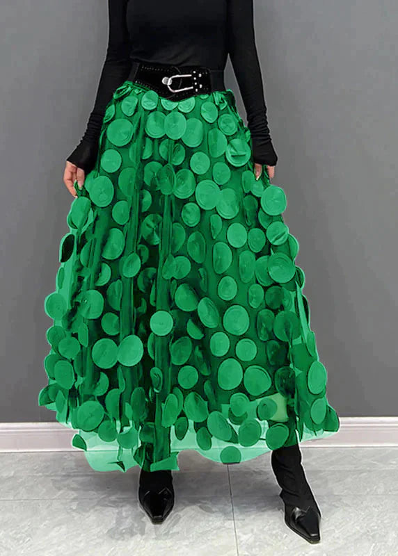 Ausgefallener Maxirock mit 3D-Applikationen & Tüll-Lagen – Statement Rock für Fashion Events, Streetstyle & besondere Anlässe