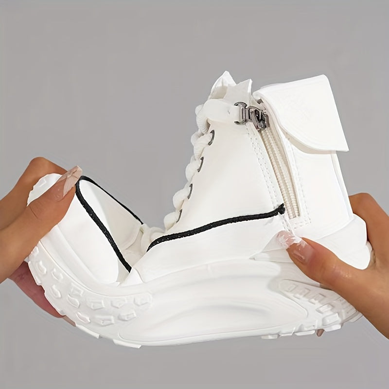 Lässige High-Top Plateau-Sneaker für Damen | Perfekt für Casual Days