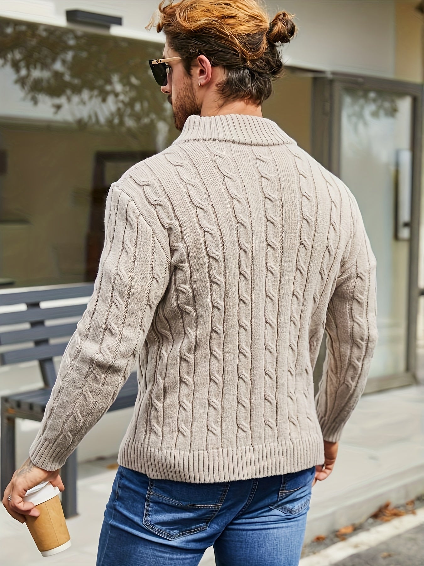 Federico - Lässige Herrenstrickjacke mit Knöpfen