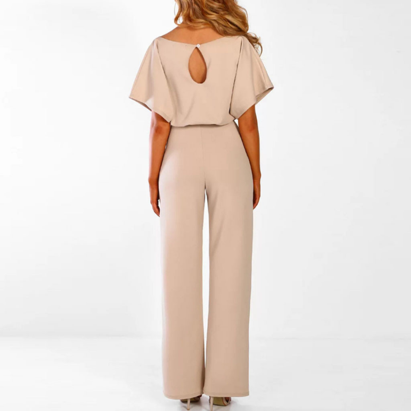 Eleganter Damen-Jumpsuit mit Taillengürtel und weitem Bein – Perfekt für Party, Büro oder Abendanlass