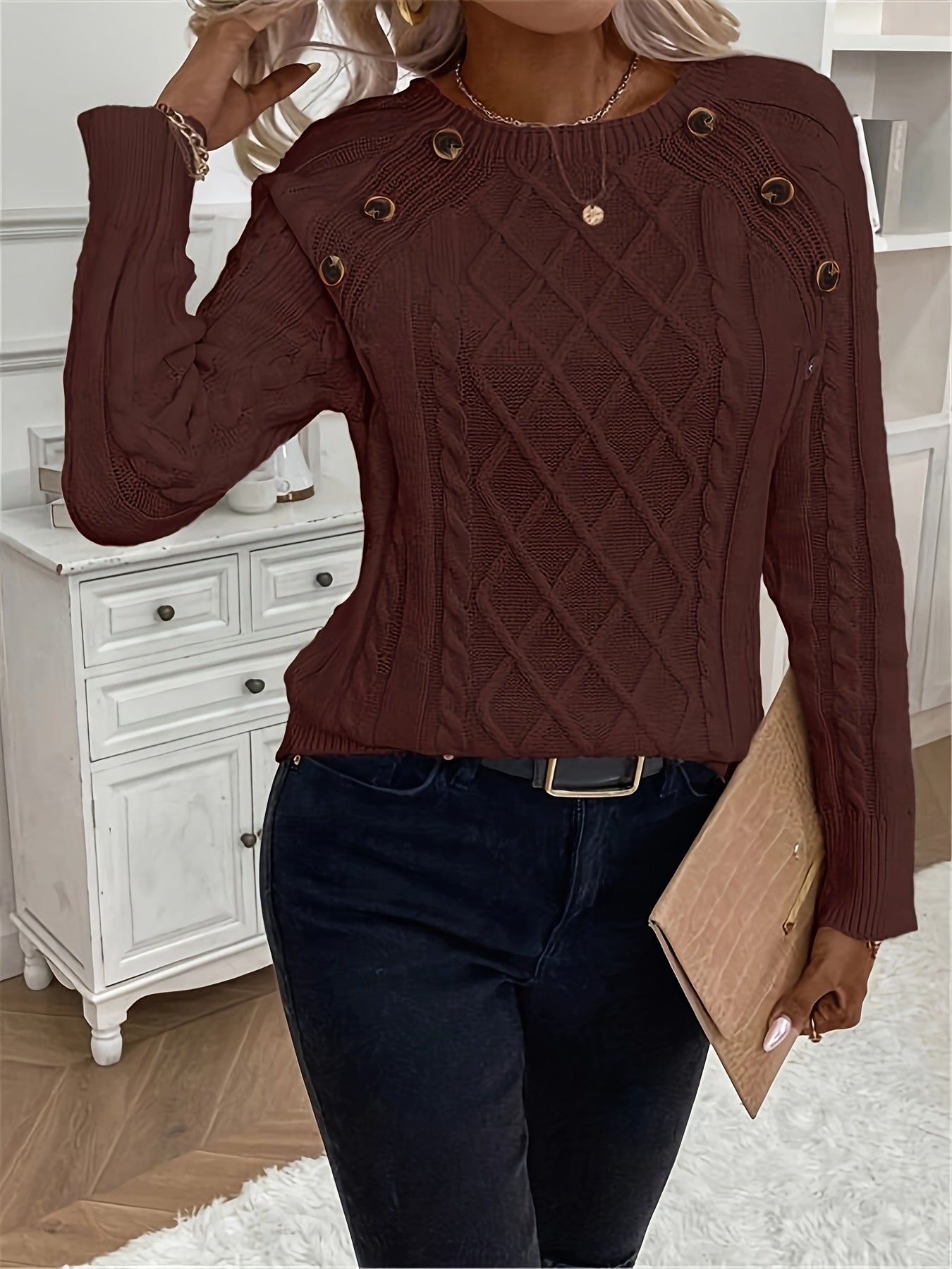 Maryellen - Kabelstrickpullover Damen
