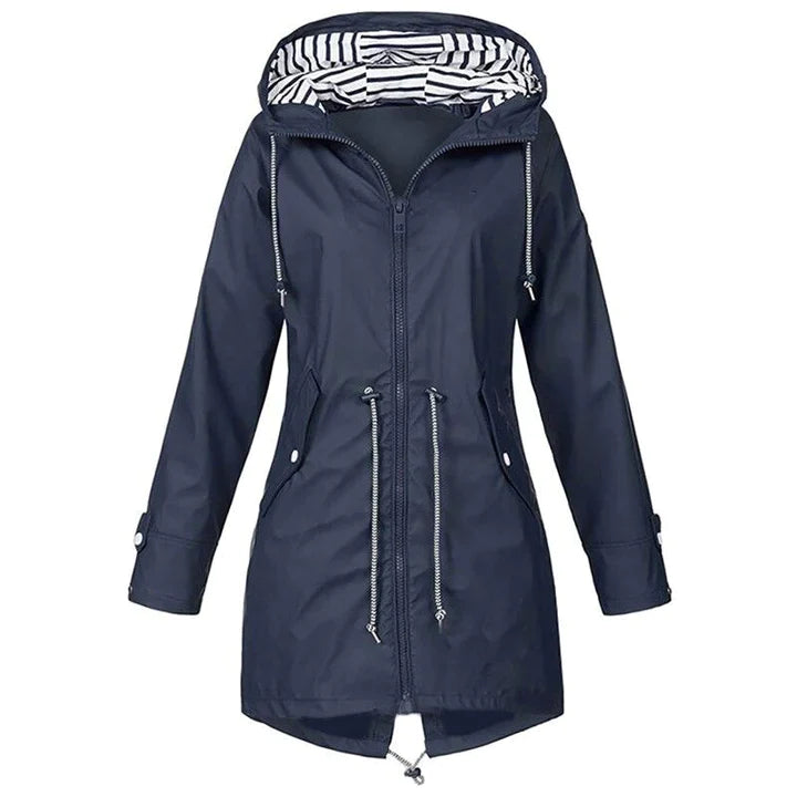 Klassische Stilvolle Wasserdichte Outdoor Regenjacke mit Kapuze für Damen | Klassischer Stil & Ideal für Outdoor-Aktivitäten