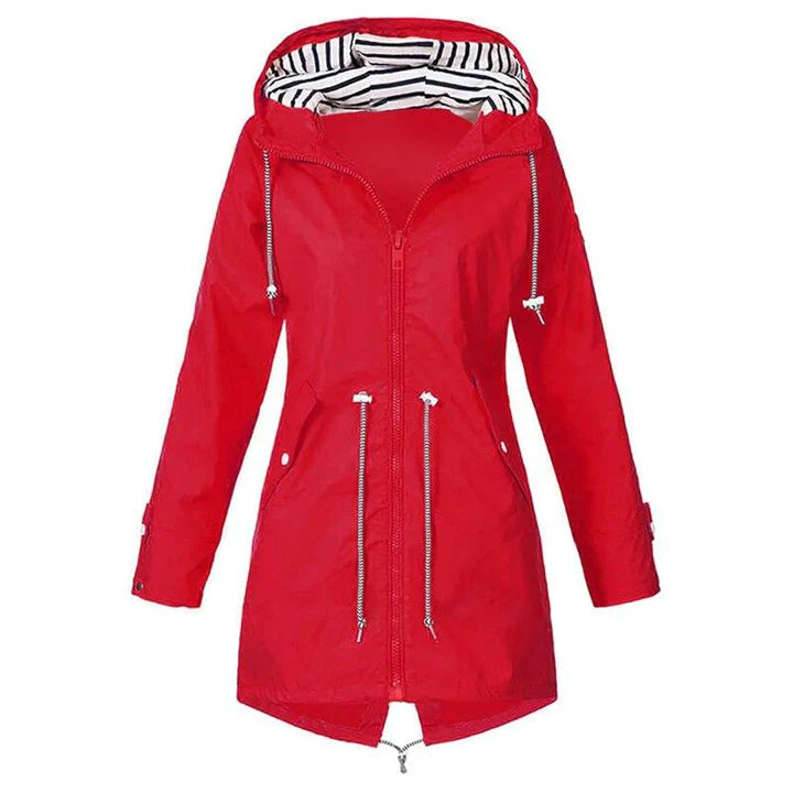 Klassische Stilvolle Wasserdichte Outdoor Regenjacke mit Kapuze für Damen | Klassischer Stil & Ideal für Outdoor-Aktivitäten