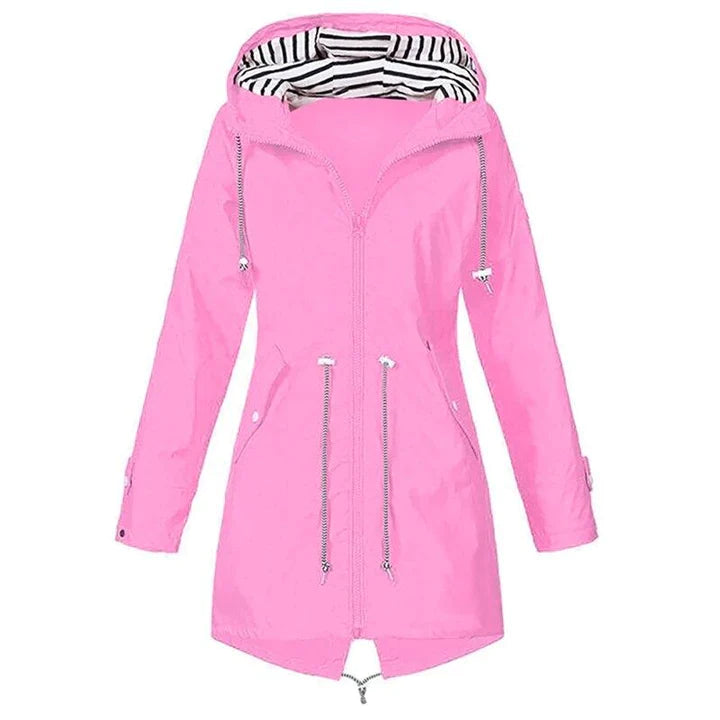 Klassische Stilvolle Wasserdichte Outdoor Regenjacke mit Kapuze für Damen | Klassischer Stil & Ideal für Outdoor-Aktivitäten