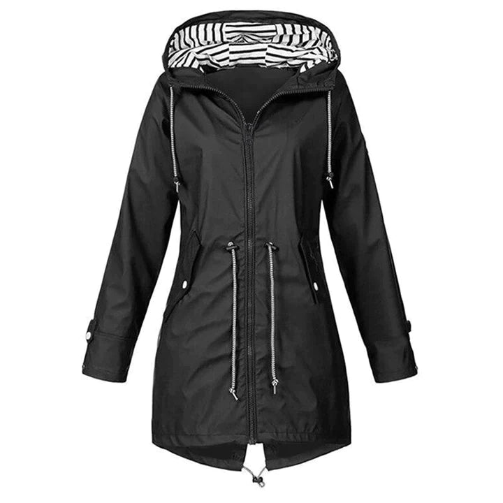 Klassische Stilvolle Wasserdichte Outdoor Regenjacke mit Kapuze für Damen | Klassischer Stil & Ideal für Outdoor-Aktivitäten