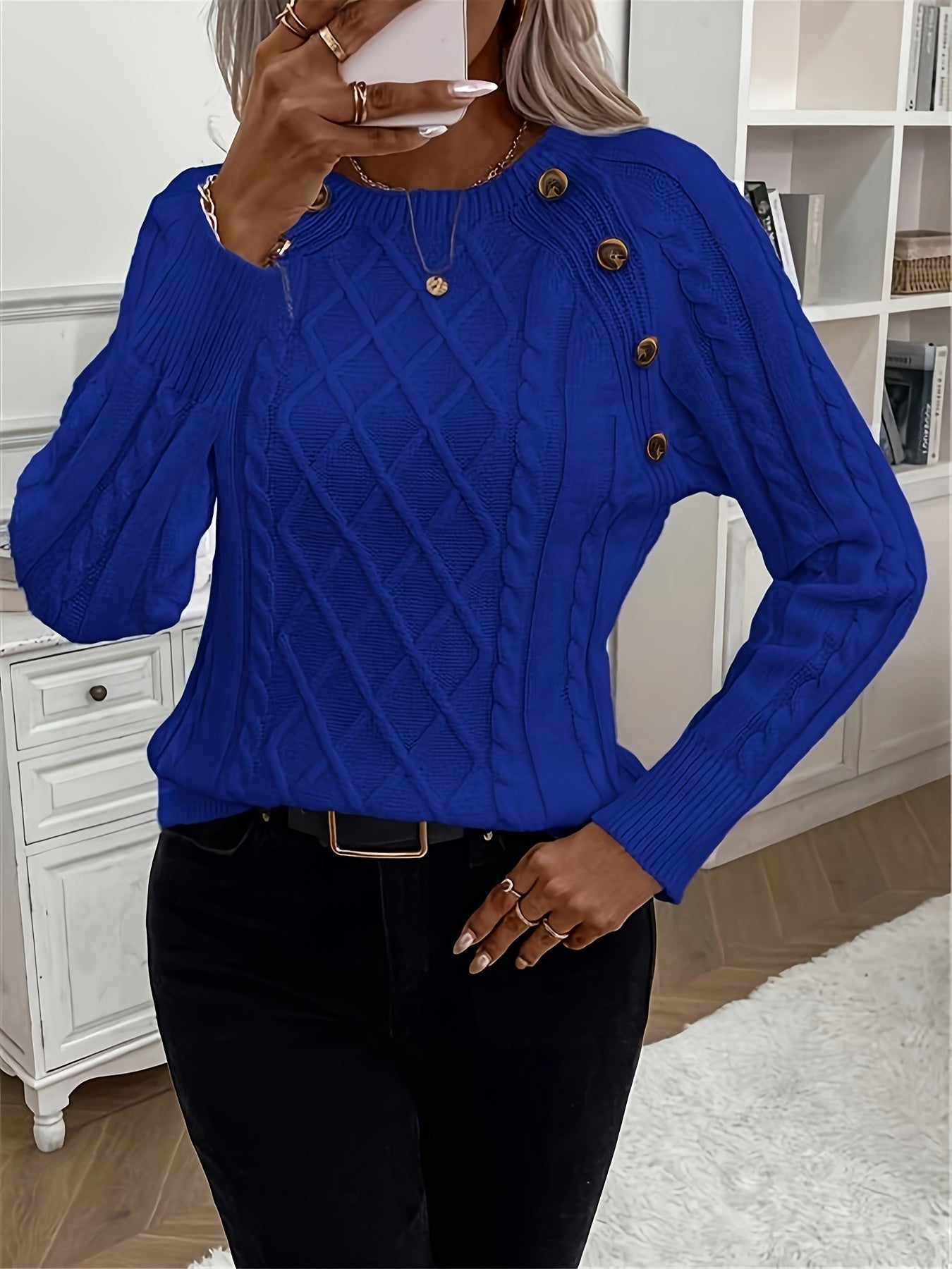 Maryellen - Kabelstrickpullover Damen