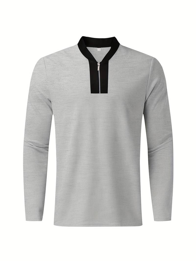 Zweiteiliges Herren Outfit Set – Modisches Freizeit- & Trainingsanzug Set mit Stehkragen