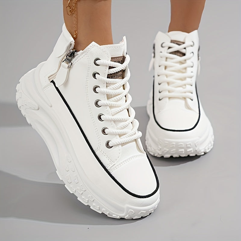 Lässige High-Top Plateau-Sneaker für Damen | Perfekt für Casual Days