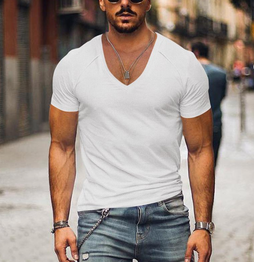 JOHNNI | Herren T-Shirt mit V-Ausschnitt