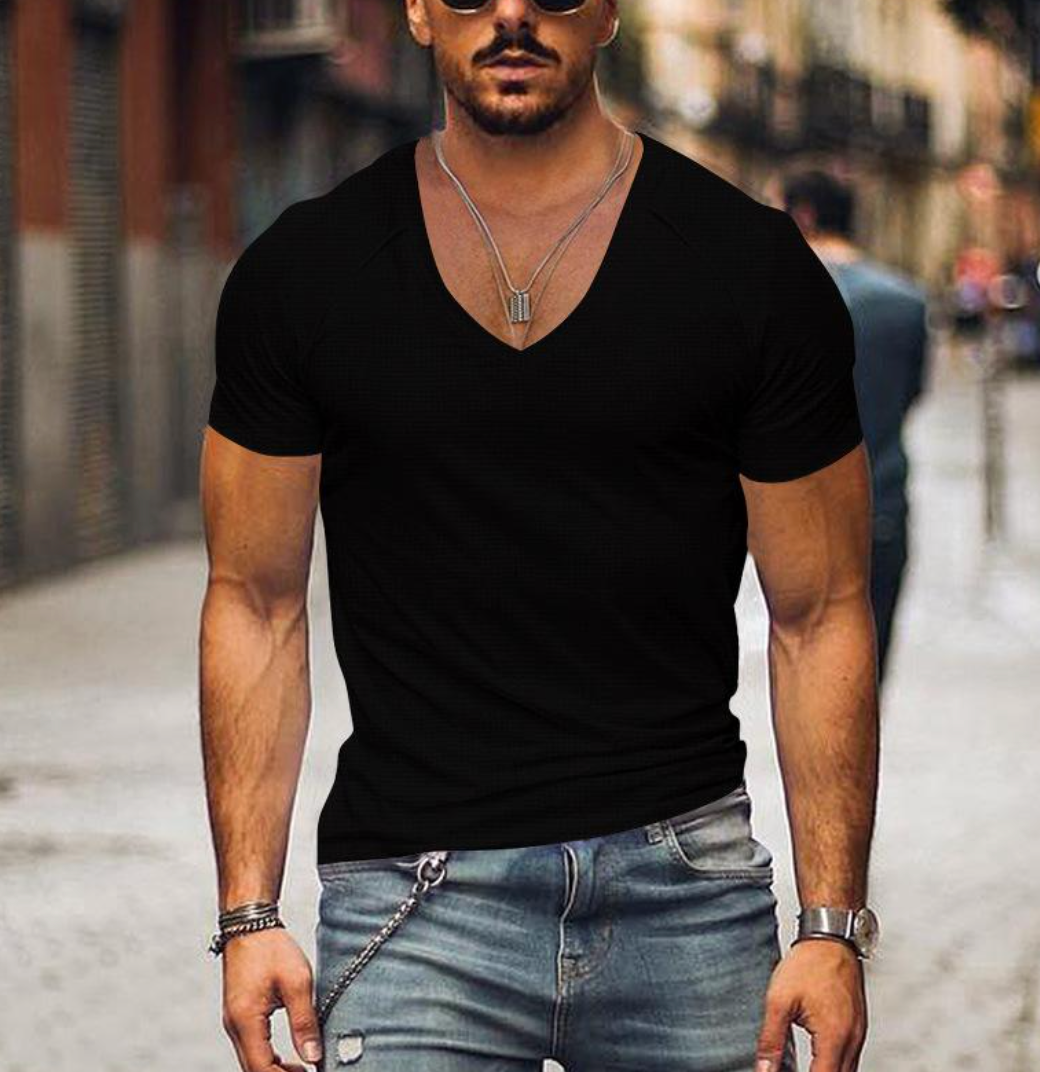 JOHNNI | Herren T-Shirt mit V-Ausschnitt