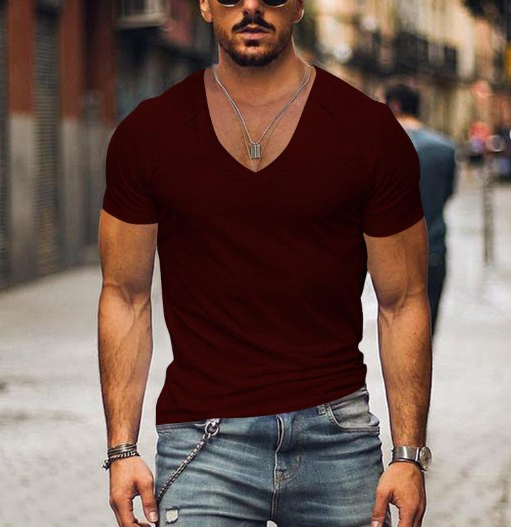 JOHNNI | Herren T-Shirt mit V-Ausschnitt