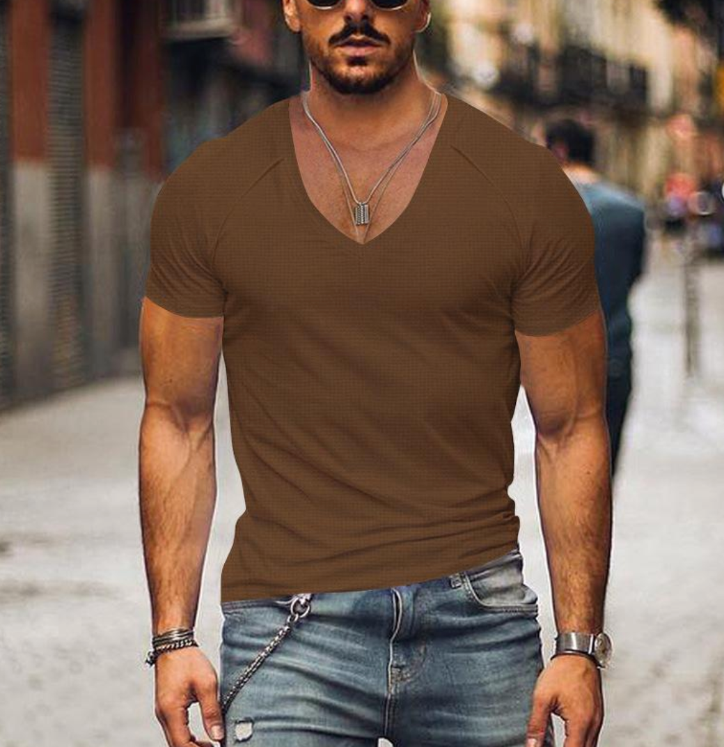 JOHNNI | Herren T-Shirt mit V-Ausschnitt
