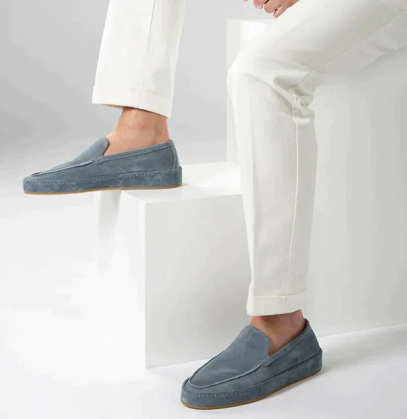 Herren Slipper aus Wildleder – Bequeme Mokassin-Loafer mit weicher Sohle für Freizeit, Business & Alltag
