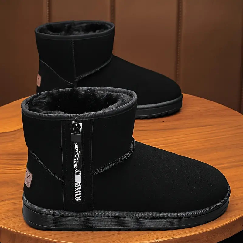 Kuschelige, mit Fleece gefütterte Schlupf-Schneestiefel - Stylish & War