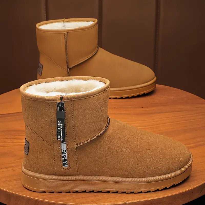Kuschelige, mit Fleece gefütterte Schlupf-Schneestiefel - Stylish & War