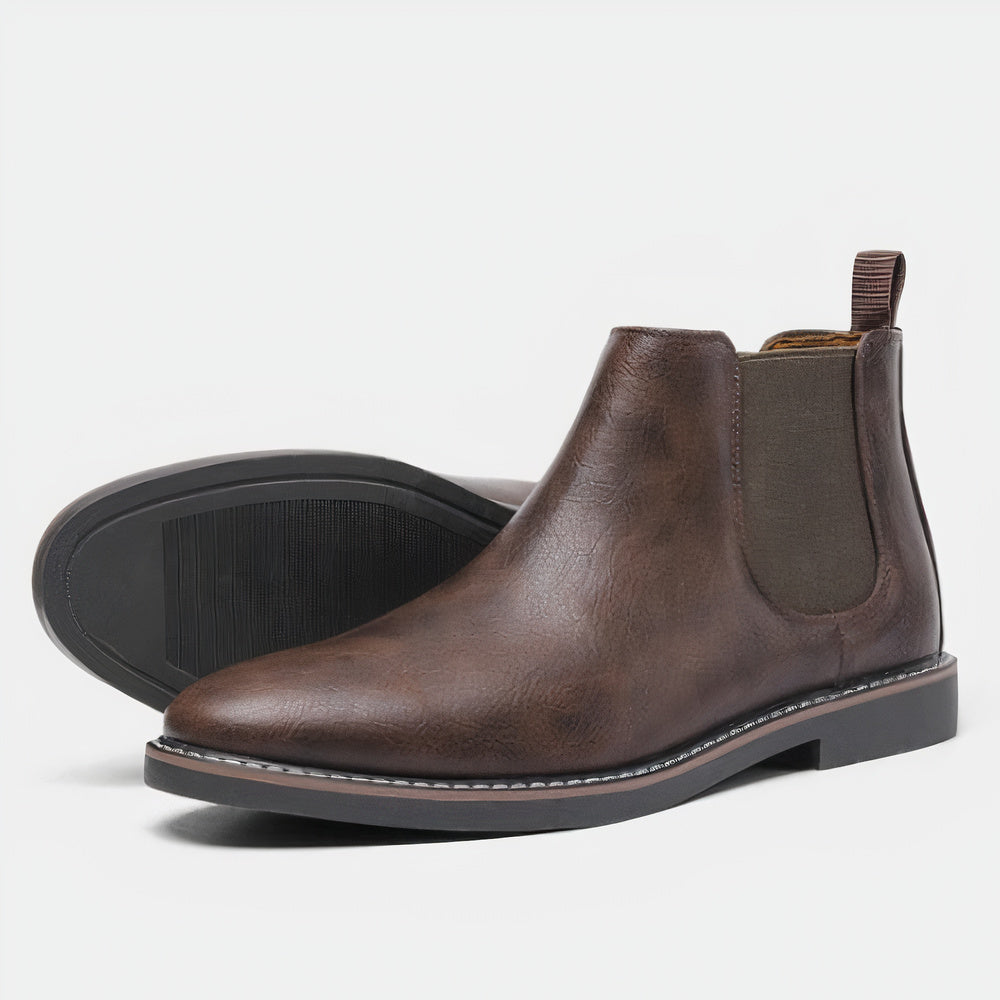 Herren Chelsea Boots im klassischen Look – Rutschfeste Winterstiefeletten mit elastischem Einstieg