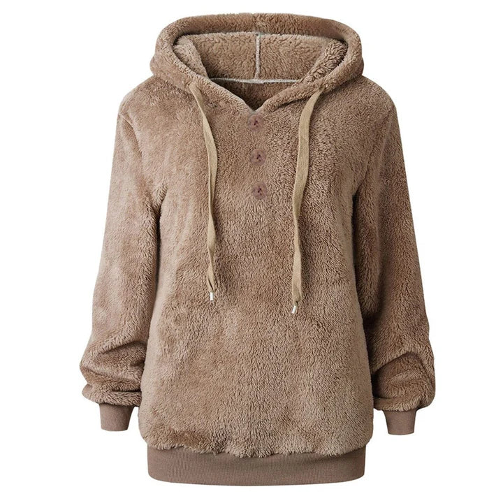 Susi - morbido felpa donna in pile con cappuccio