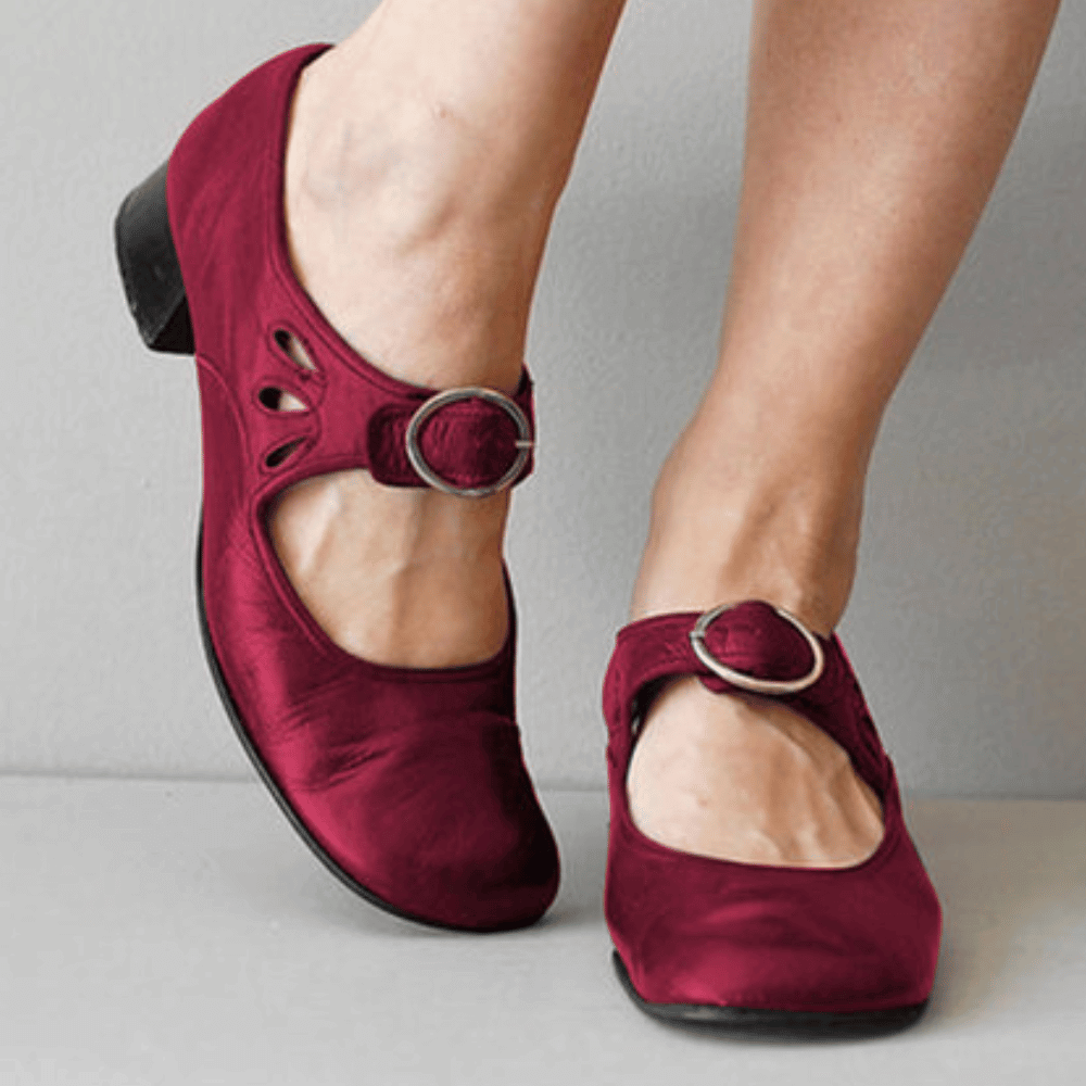 Bequeme Damen Mary Jane Schuhe – Retro Flats mit Riemchen & Schnalle für Alltag, Vintage-Outfits & Spaziergänge