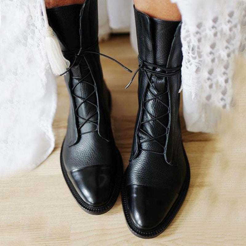 Stivaletti classici eleganti in finta pelle liscia per donna | Perfetti per tutti i giorni