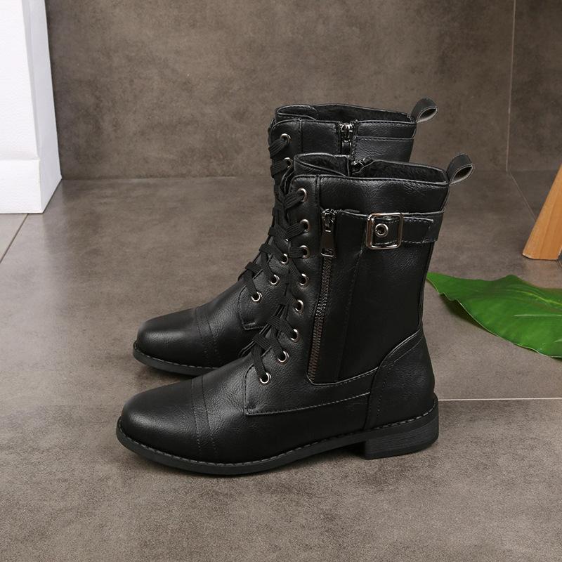 Kunstleder Stiefeletten mit Reißverschluss für Damen | Perfekt für den Alltag