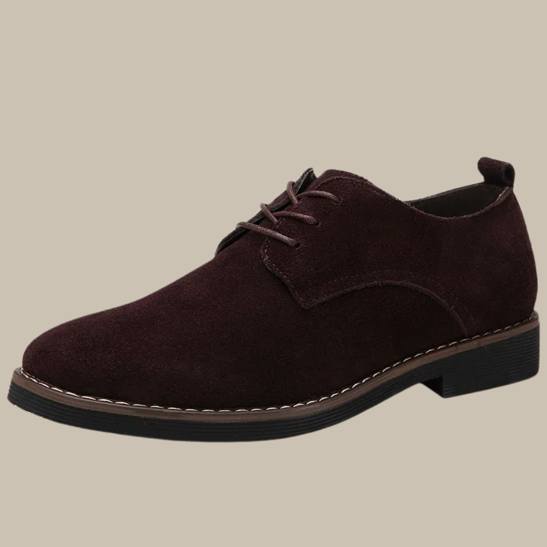 Herren Wildleder-Schnürschuhe – Elegante Derbyschuhe mit rutschfester Sohle für Business & Freizeit