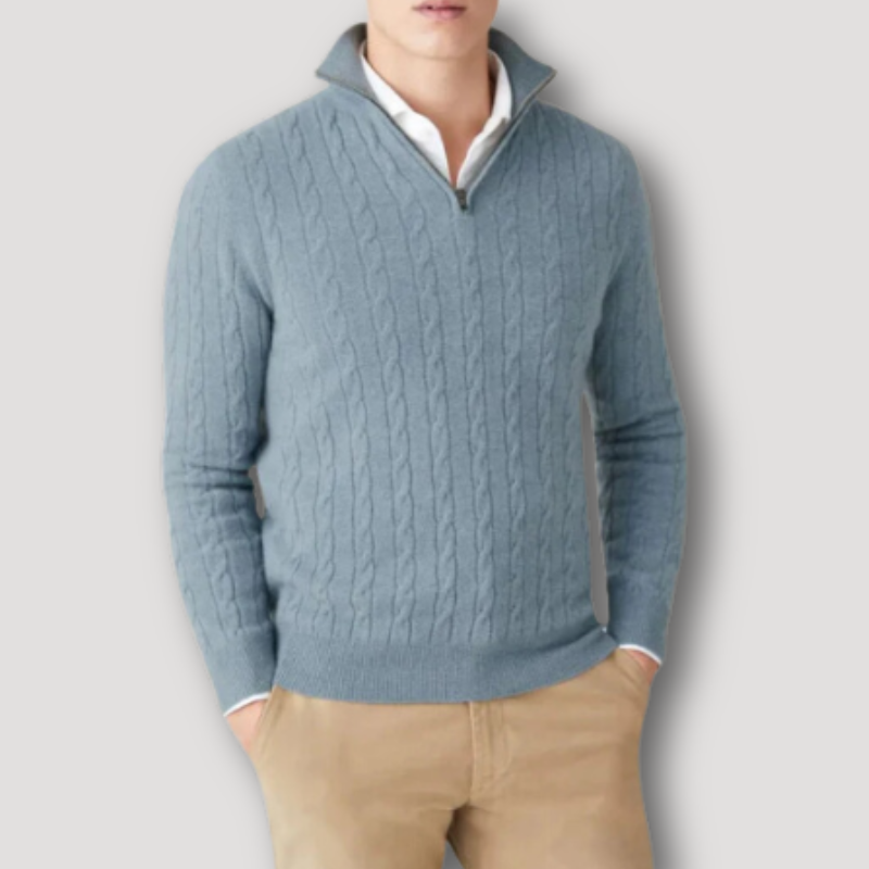 Shad - Italienischer Pullover mit Reißverschluss für Männer