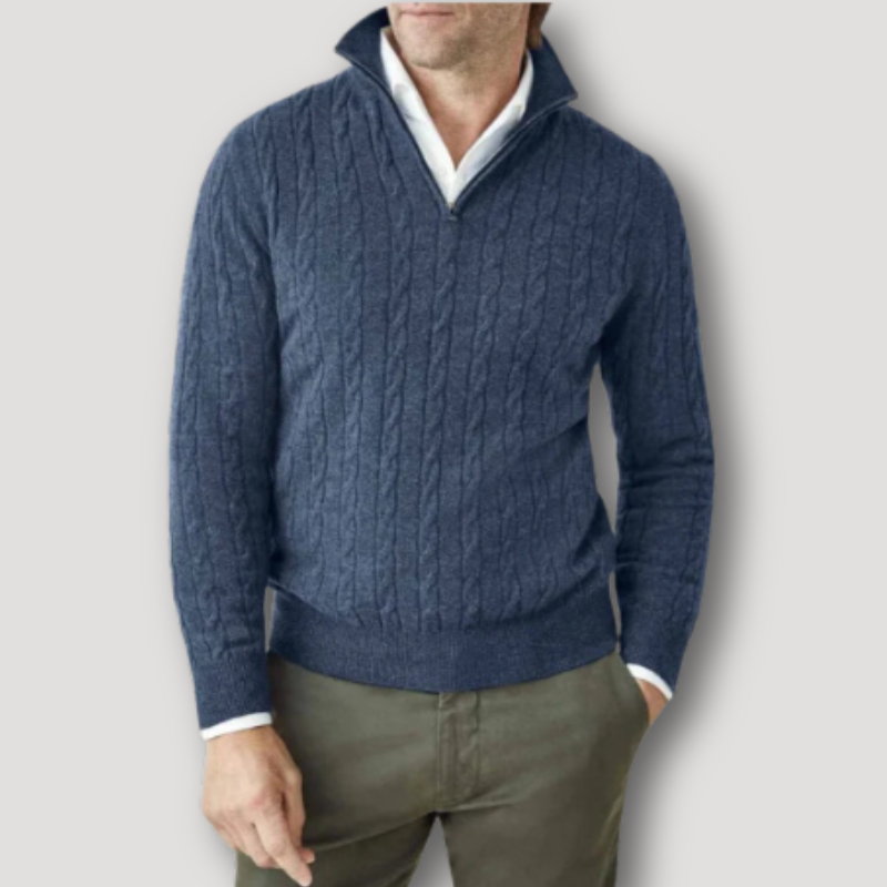 Shad - Italienischer Pullover mit Reißverschluss für Männer