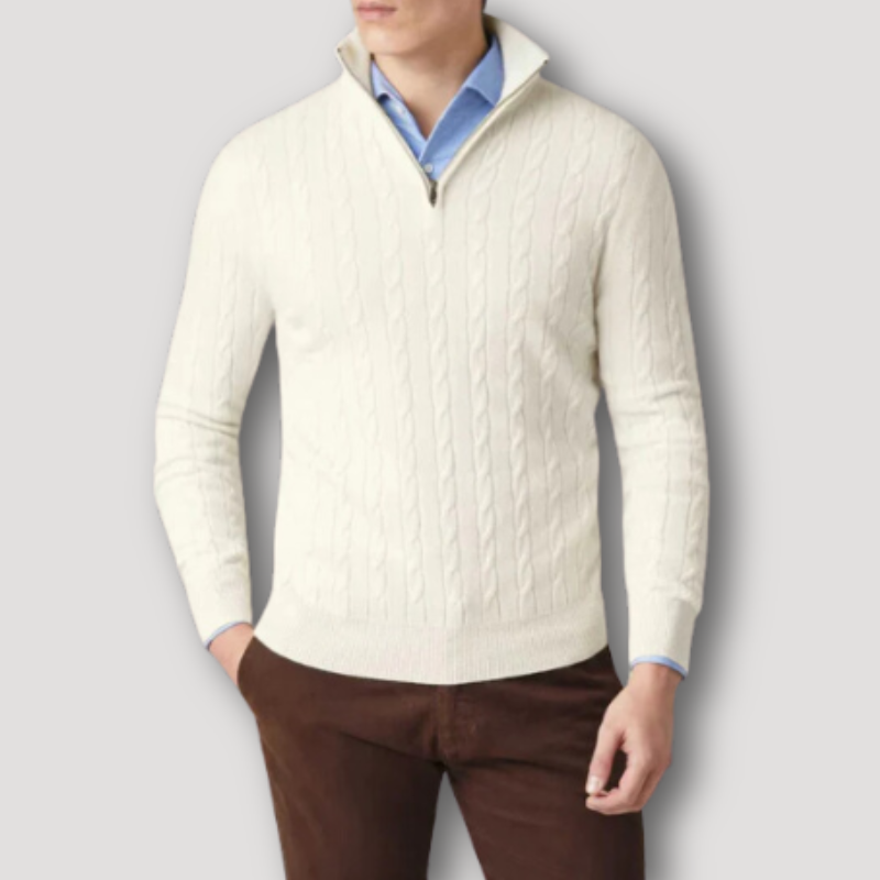 Shad - Italienischer Pullover mit Reißverschluss für Männer