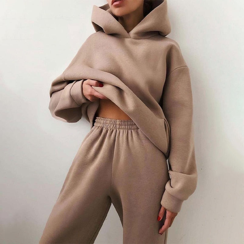Damen Oversize‑Hoodie & Jogger‑Set mit komfortabler Passform