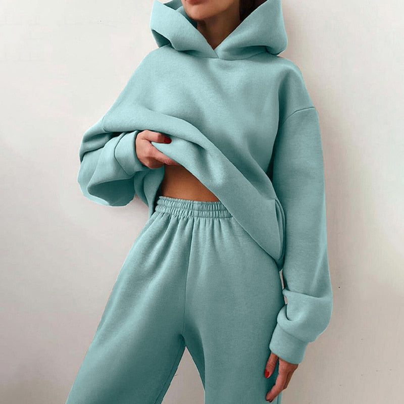 Damen Oversize‑Hoodie & Jogger‑Set mit komfortabler Passform