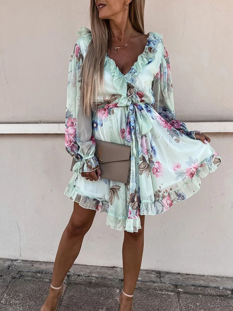 Kleid mit Blumendruck