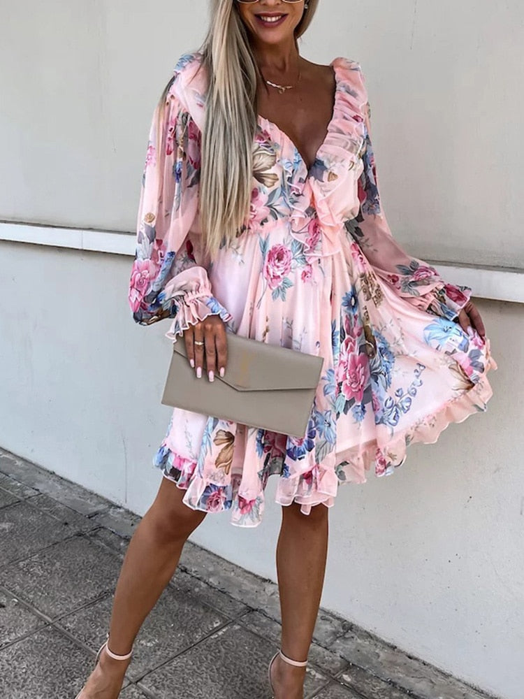 Kleid mit Blumendruck