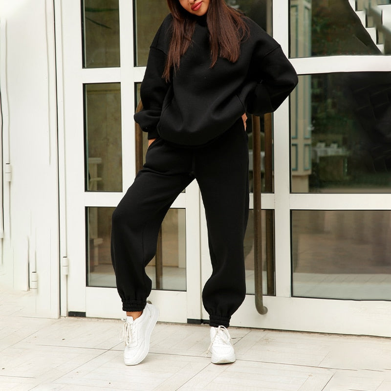 Damen Oversize‑Hoodie & Jogger‑Set mit komfortabler Passform