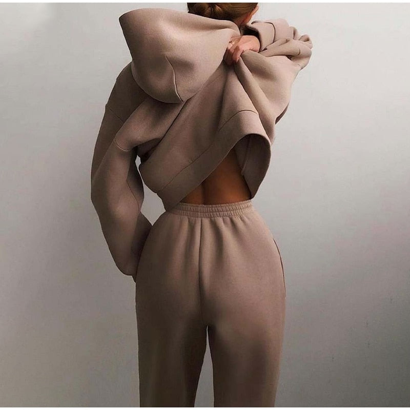 Damen Oversize‑Hoodie & Jogger‑Set mit komfortabler Passform