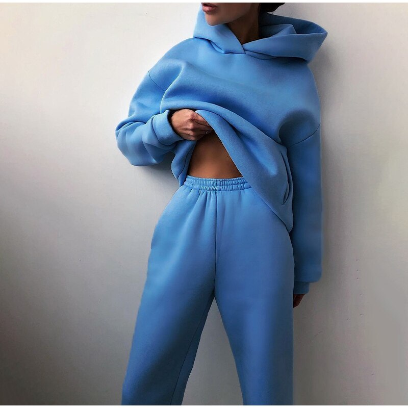 Damen Oversize‑Hoodie & Jogger‑Set mit komfortabler Passform