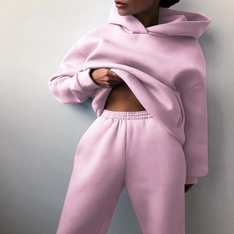 Damen Oversize‑Hoodie & Jogger‑Set mit komfortabler Passform
