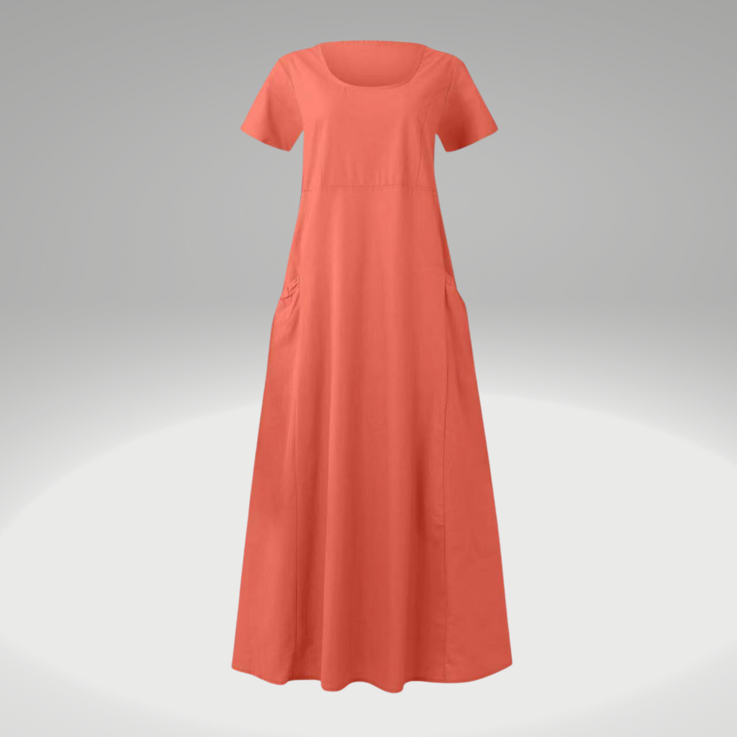 Levy – Luftiges Baumwoll-Leinen Kleid mit Taschen für Frühling & Sommer
