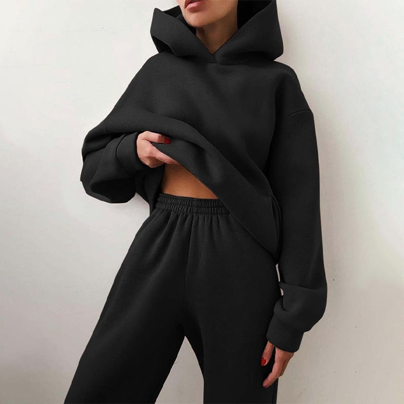 Damen Oversize‑Hoodie & Jogger‑Set mit komfortabler Passform