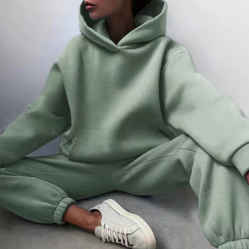 Damen Oversize‑Hoodie & Jogger‑Set mit komfortabler Passform