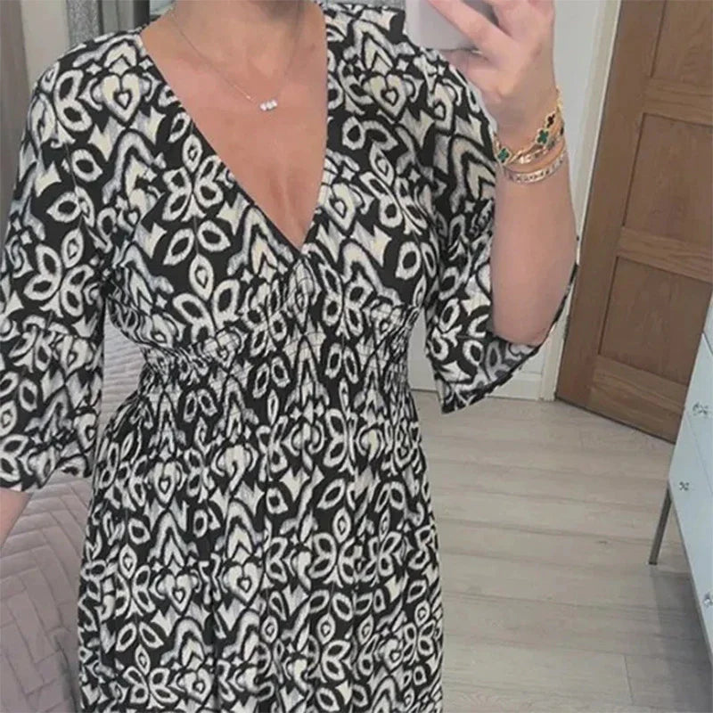 Angela - Elastisches Langes Kleid