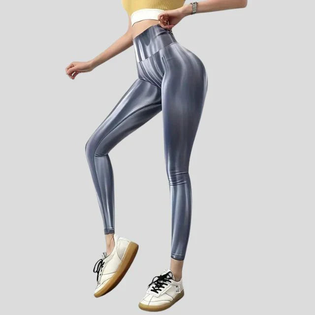 Leggings casual a vita alta con motivo a onde | Perfetti per attività ricreative per donne