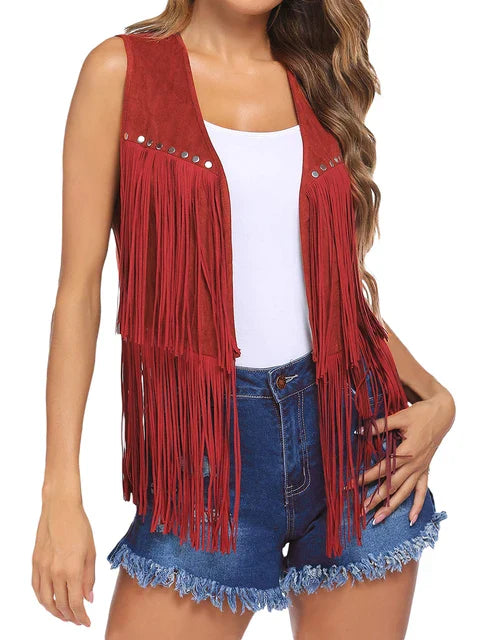Ellie - vintage quasten chic weste