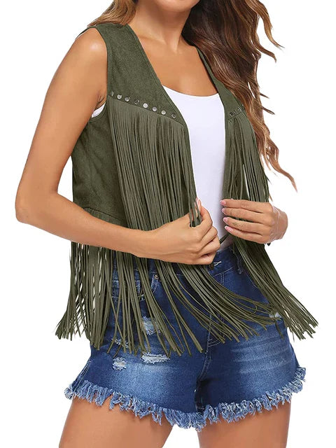 Ellie - vintage quasten chic weste
