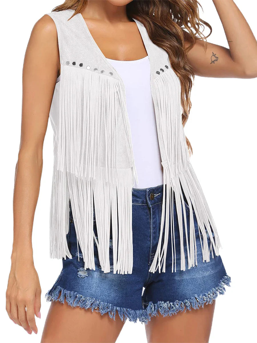 Ellie - vintage quasten chic weste