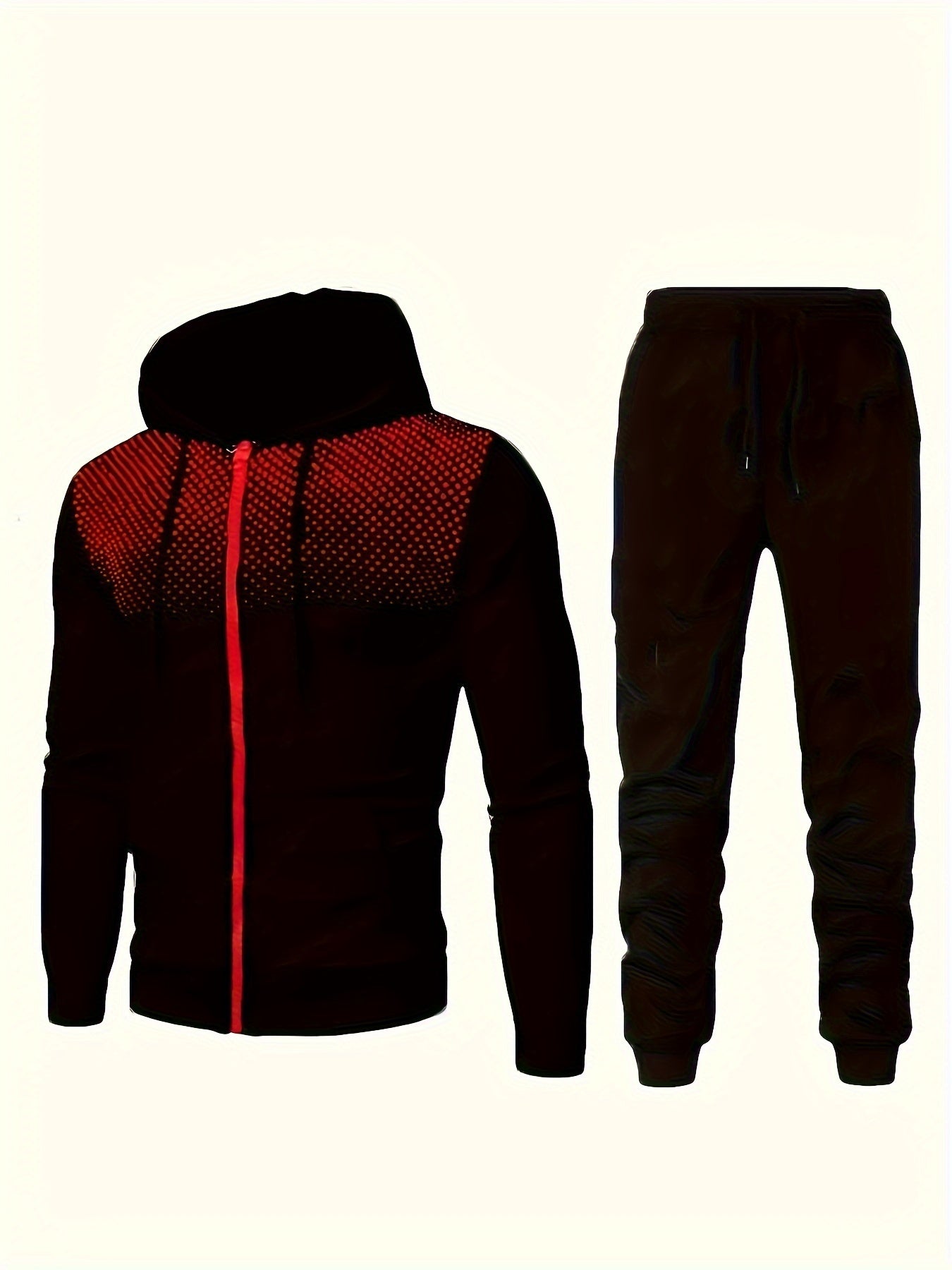 Lässiger Fleece Sweatshirt Trainingsanzug Mit Kapuzen Langärmeliger Und Kordelzug Hose Für Herren | Perfekt für Freizeitaktivitäten