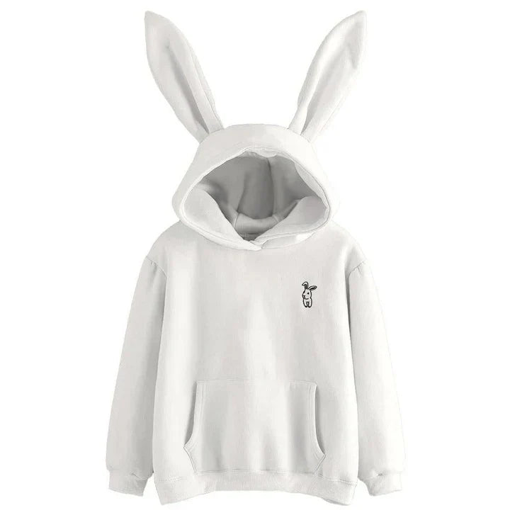 Pera - damen-sweatshirt mit kapuze und hasenohren