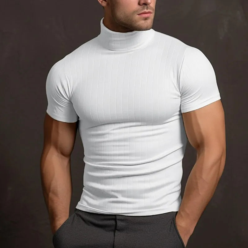 Gerald | Eleganter und bequemer Kurzarm-Rollkragenpullover für Männer