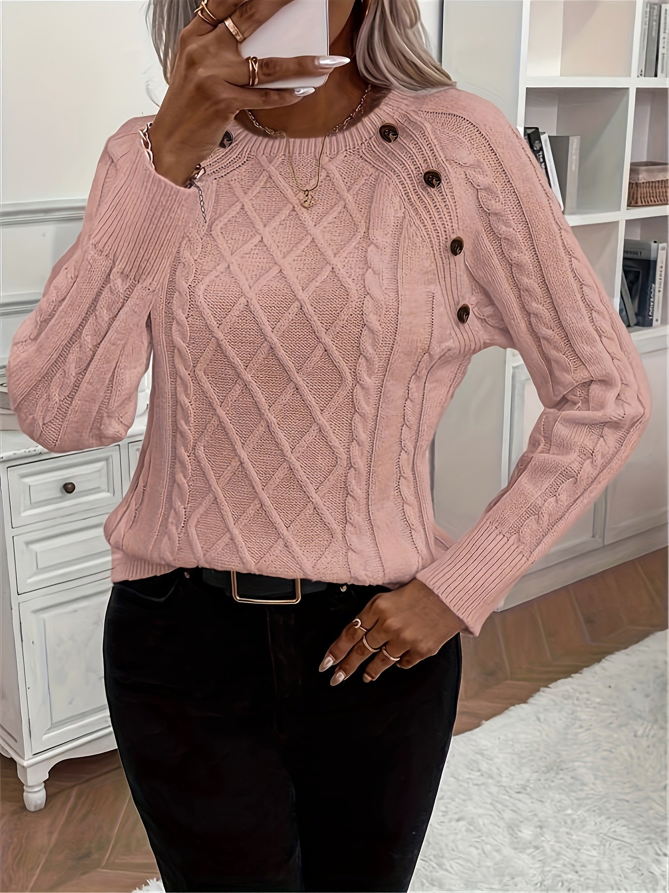 Maryellen - Kabelstrickpullover Damen